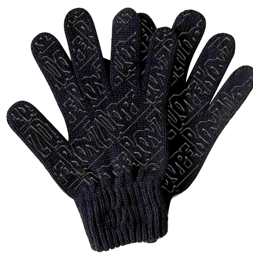 Men’s Dope Boyz Streetwear Black Knit Work Gloves